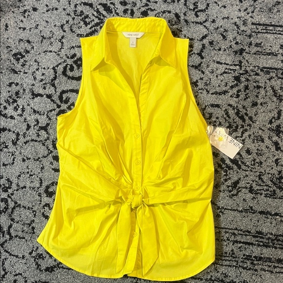 Nine West Tops - Nine West Bright Yellow Sleeveless Blouse | size small
